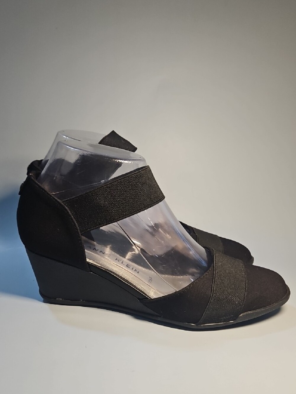 Anne Klein Black Ankle-Strap Heels. Worn Once Bin 11 Size 8.5